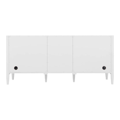 Renovate for Less Atlanta Myrrin 72" Double Vanity, Bright White w/ 3 CM Eternal Marfil Silestone Top, view 9