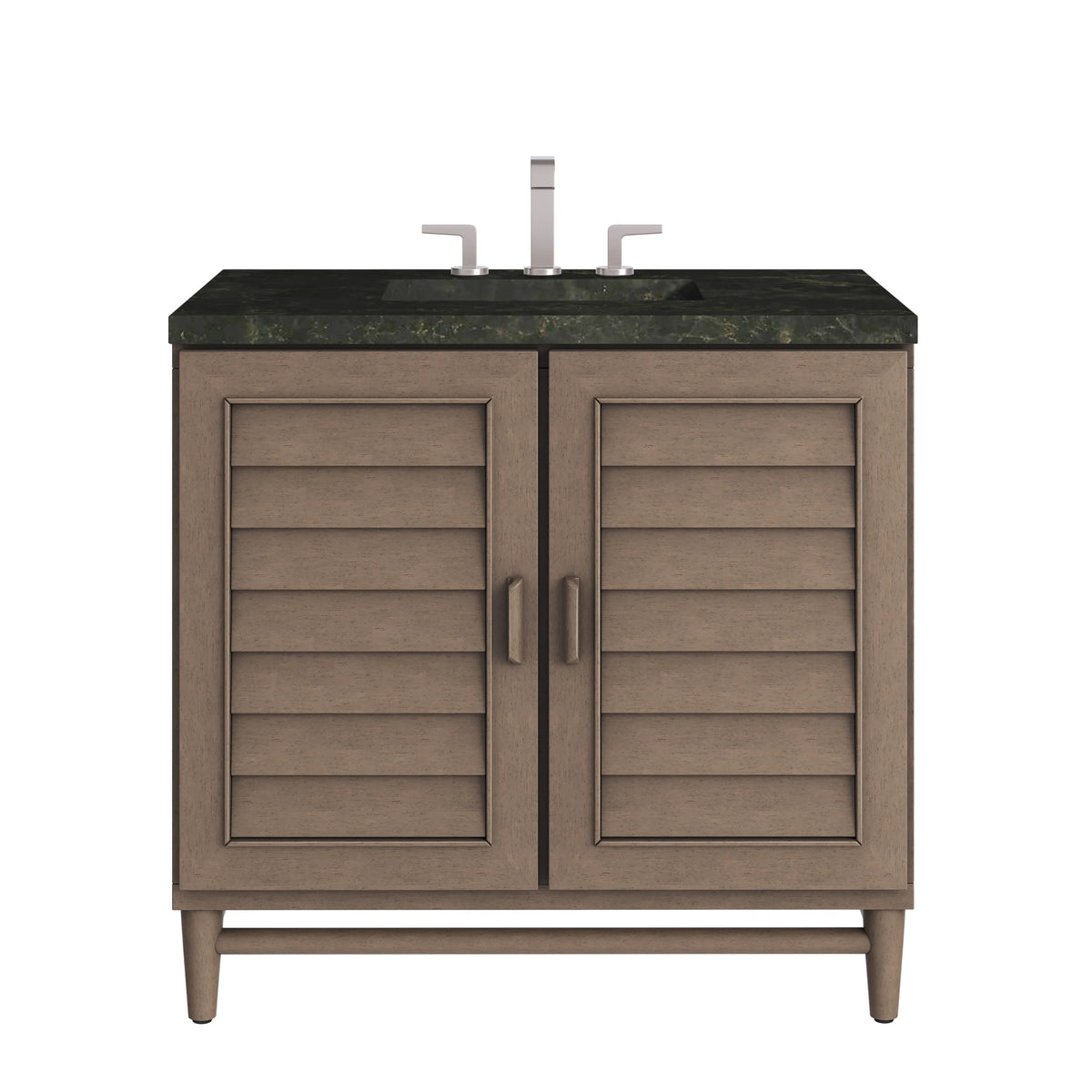 Portland 36" Single Vanity, Whitewashed Walnut, w/ 3 CM Phantome Eclos Top