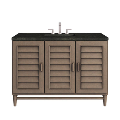 Portland 48" Single Vanity, Whitewashed Walnut, w/ 3 CM Phantome Eclos Top