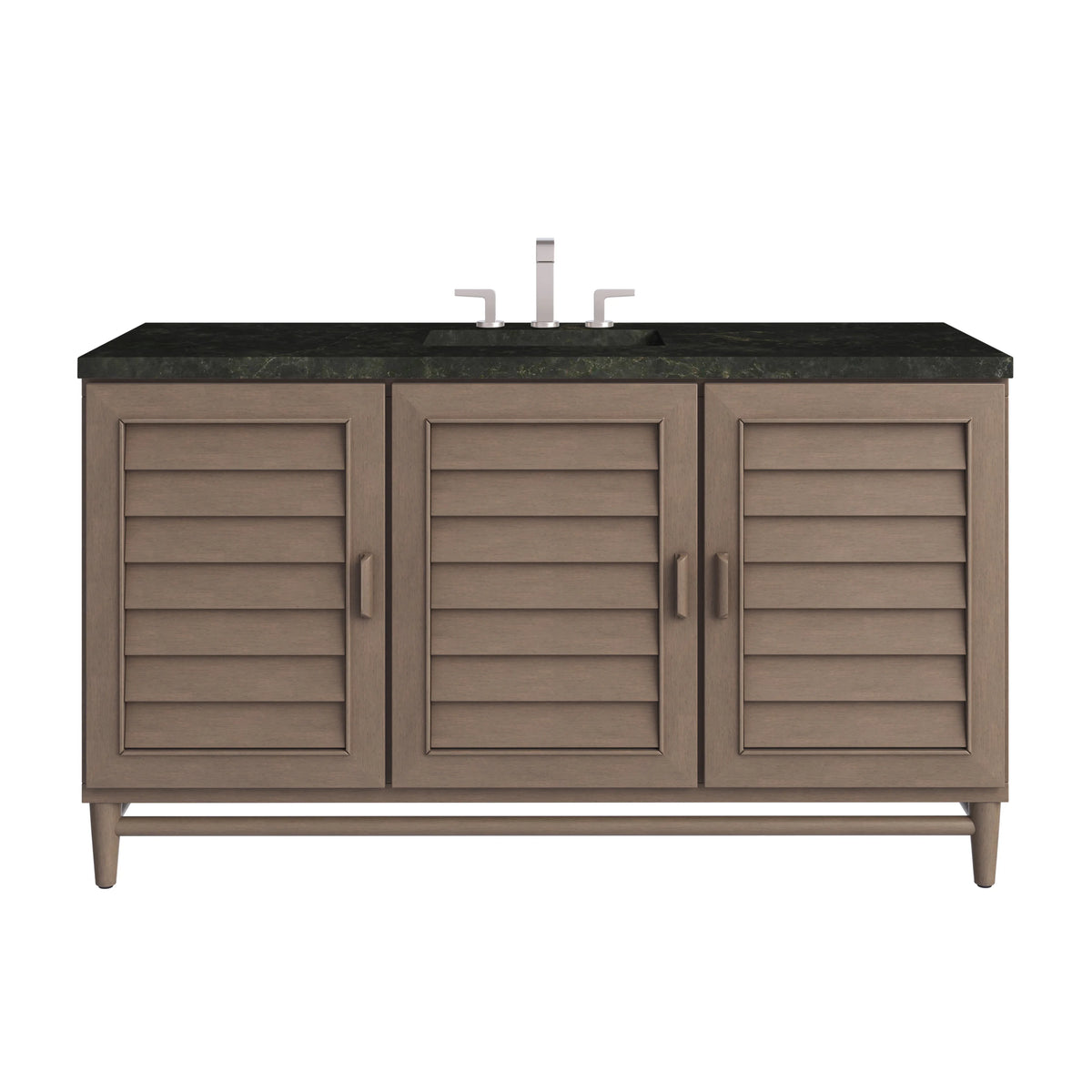 Portland 60" Single Vanity, Whitewashed Walnut, w/ 3 CM Phantome Eclos Top