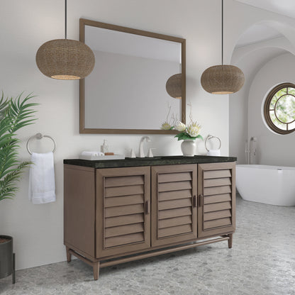 Portland 60" Single Vanity, Whitewashed Walnut, w/ 3 CM Phantome Eclos Top, view 4
