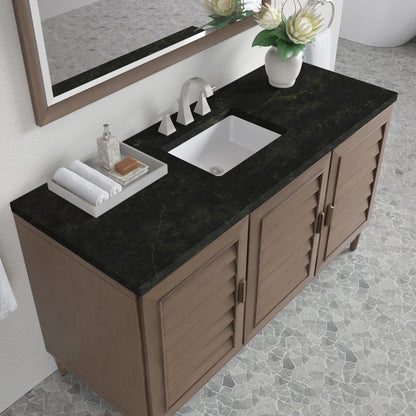 Portland 60" Single Vanity, Whitewashed Walnut, w/ 3 CM Phantome Eclos Top, view 8