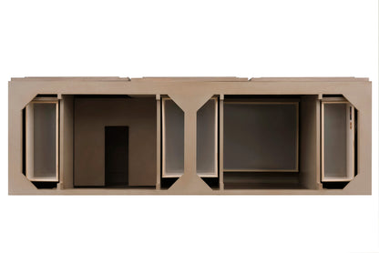 Renovate for Less Atlanta Portland 72" Double Vanity Whitewashed Walnut w/ 3 CM Eternal Marfil Silestone Top, view 6