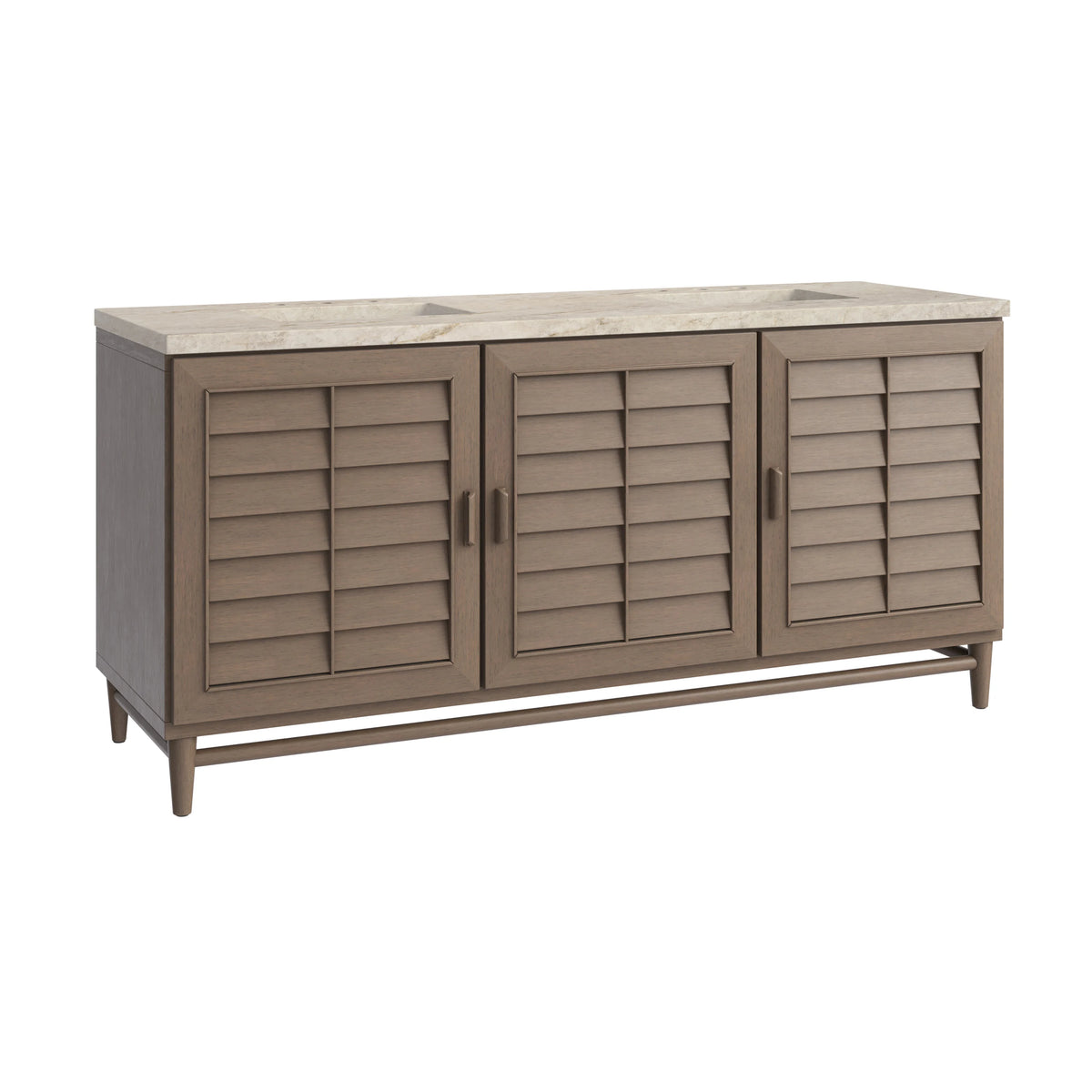 Portland 72" Double Vanity, Whitewashed Walnut, w/ 3 CM Tajnar Eclos Top, view 10