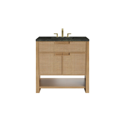 Solene 36" Single Vanity, Seaside Oak, w/ 3 CM Phantome Eclos Top