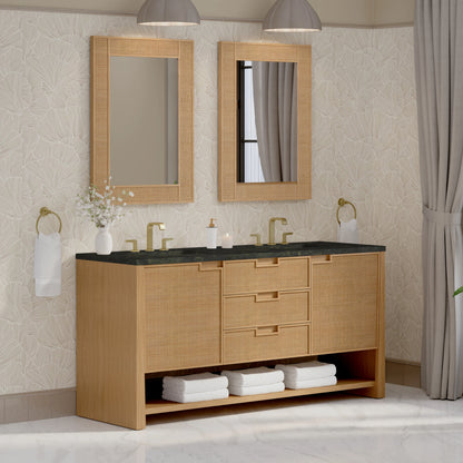 Solene 72" Double Vanity, Seaside Oak, w/ 3 CM Phantome Eclos Top, view 4