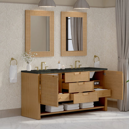 Solene 72" Double Vanity, Seaside Oak, w/ 3 CM Phantome Eclos Top, view 5