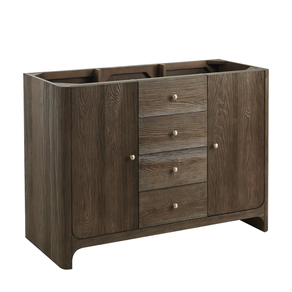 Gracyn 48" Single Vanity, Sable, w/ 3 CM White Zeus Quartz Top