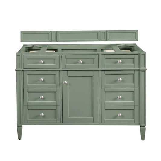 Brittany 48" Single Vanity, Smokey Celadon w/ 3 CM Carrara Marble Top