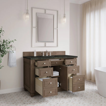 Bristol 48" Single Vanity, Whitewashed Walnut, w/ 3 CM Phantome Eclos Top