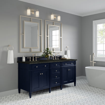 Renovate for Less Atlanta Brittany 72" Double Vanity, Victory Blue, w/ 3 CM Phantome Eclos Top