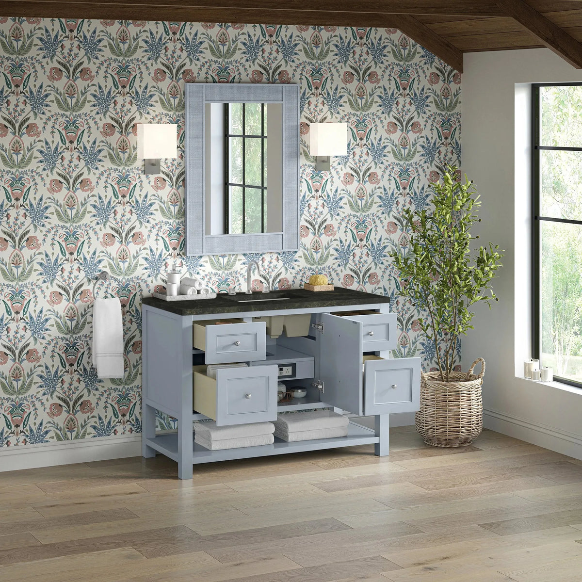 Breckenridge 48" Single Vanity, Serenity Blue, w/ 3 CM Phantome Eclos Top