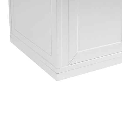 Renovate for Less Atlanta Chicago 30" Single Vanity, Glossy White, w/ Single Hole 3CM White Zeus Silestone® Top & Backsplash