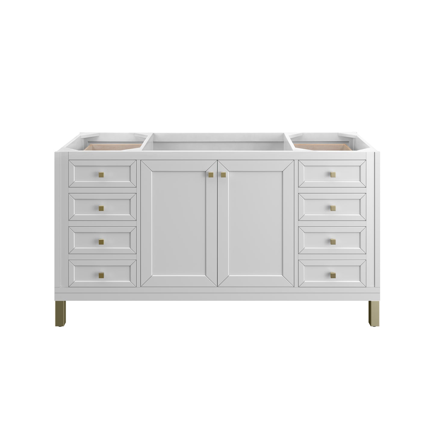 Renovate for Less Atlanta Chicago 60" Single Vanity, Glossy White, w/ 3 CM Victorian Silver Silestone® Top