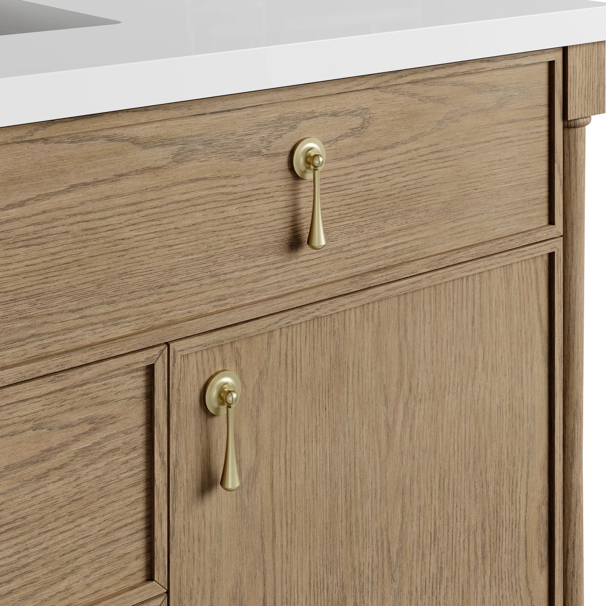 Kinnsden 48" Single Vanity, Weathered Oak w/ 3 CM Ethereal Noctis Silestone Top