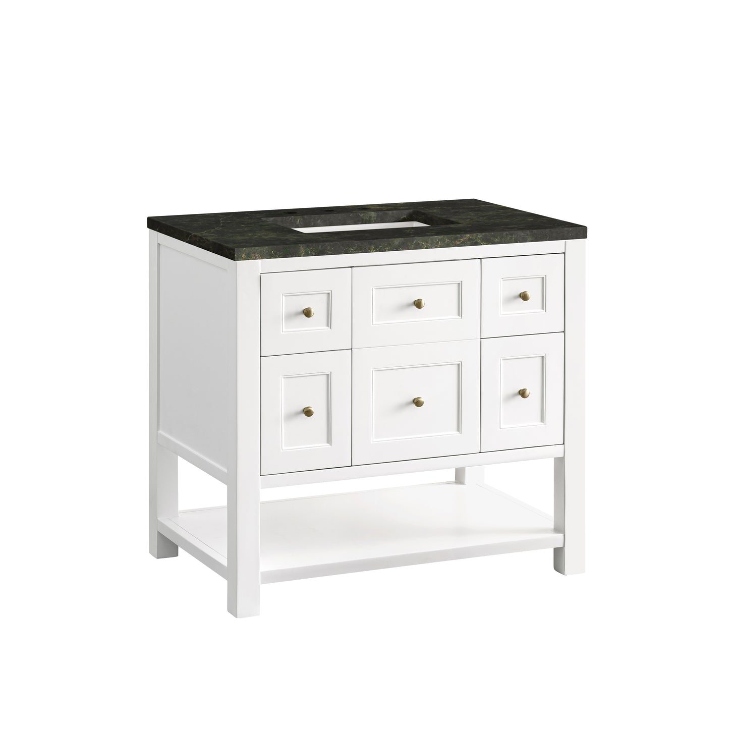 Renovate for Less Atlanta Breckenridge 36" Single Vanity, Bright White, w/ 3 CM Phantome Eclos Top