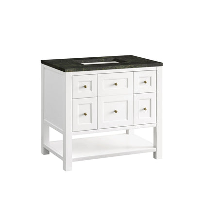 Breckenridge 36" Single Vanity, Bright White, w/ 3 CM Phantome Eclos Top