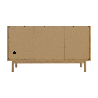 Laurent 60" Double Vanity, Light Natural Oak, w/ 3 CM Tajnar Eclos Top