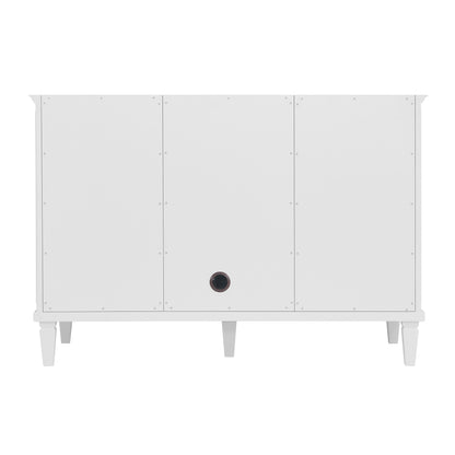 Renovate for Less Atlanta Lorelai 48" Single Vanity, Bright White w/ 3 CM Parisien Bleu Silestone Top w/FreePower Wireless Charger
