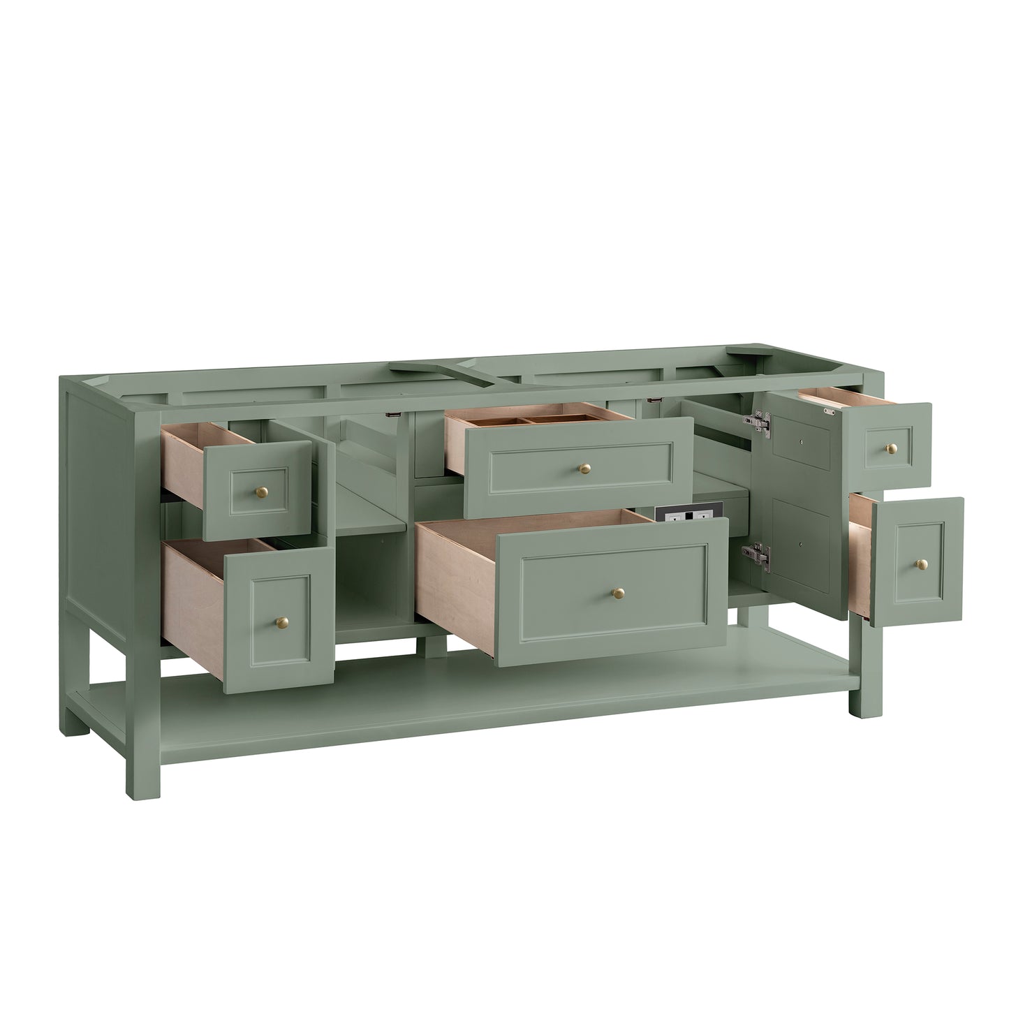 Renovate for Less Atlanta Breckenridge 72" Double Vanity, Smokey Celadon, w/ 3 CM Phantome Eclos Top