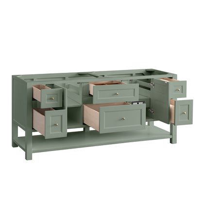 Renovate for Less Atlanta Breckenridge 72" Double Vanity, Smokey Celadon, w/ 3 CM Phantome Eclos Top