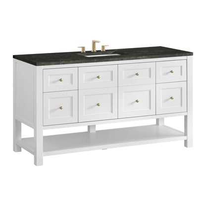 Renovate for Less Atlanta Breckenridge 60" Single Vanity, Bright White, w/ 3 CM Phantome Eclos Top