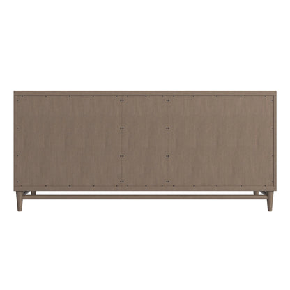 Portland 72" Double Vanity Whitewashed Walnut w/ 3 CM Carrara Marble Top