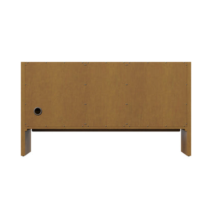 Renovate for Less Atlanta Hudson 60" Double Vanity, Honey Oak w/ 3 CM Ethereal Noctis Silestone Top