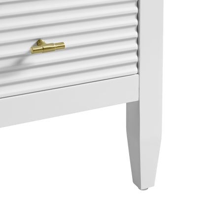 Renovate for Less Atlanta Myrrin 30" Single Vanity, Bright White w/ 3 CM Charcoal Soapstone Silestone Top