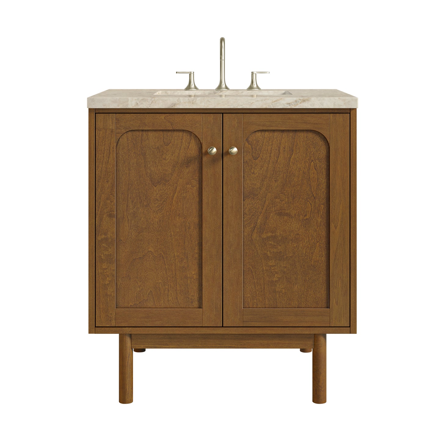 Renovate for Less Atlanta Laurent 30" Single Vanity, Honey Oak w/ 3 CM Tajnar Eclos Top