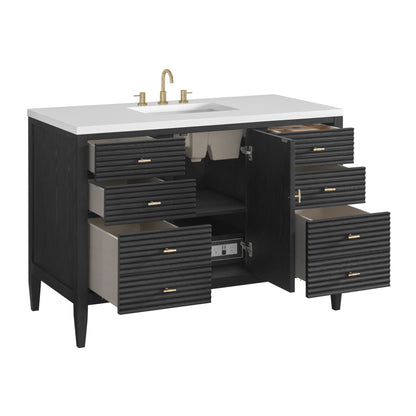Renovate for Less Atlanta Myrrin 48" Single Vanity, Carbon Oak