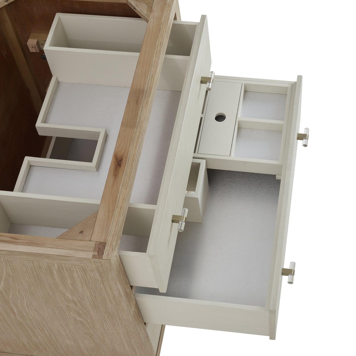 Renovate for Less Atlanta Celeste 36" Single Vanity, Sunwashed Oak with Embossed Shagreen
