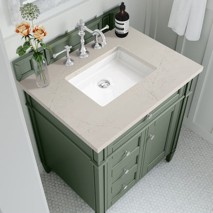 Renovate for Less Atlanta Brittany 30" Single Vanity, Black Onyx, w/ 3 CM Siberian Silestone Top