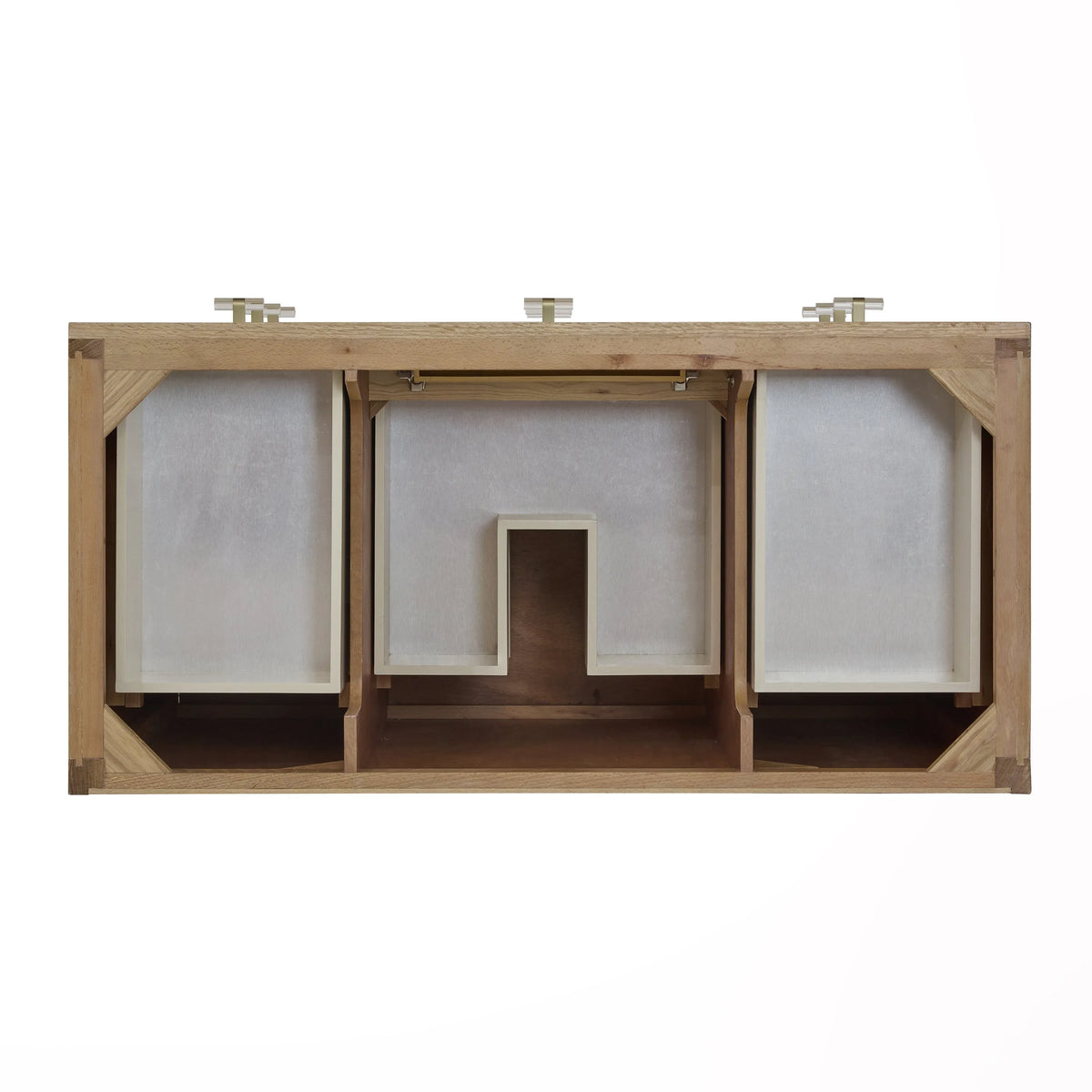 Celeste 48" Single Vanity, Sunwashed Oak with Embossed Shagreen, w/ 3 CM Siberian Silestone Top w/FreePower Wireless Charger