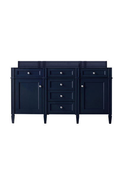 Renovate for Less Atlanta Brittany 60" Double Vanity, Victory Blue, w/ 3 CM Tajnar Eclos Top w/FreePower Wireless Charger