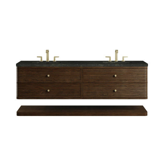 Allamari 72" Double Vanity, Sable w/ 3 CM Phantome Eclos Top
