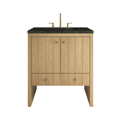 Hudson 30" Single Vanity, Light Natural Oak w/ 3 CM Phantome Eclos Top