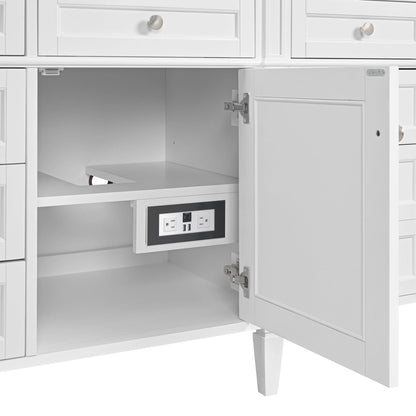 Brittany 84" Double Vanity, Bright White