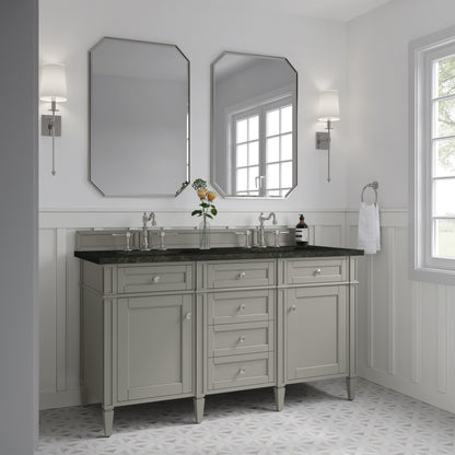 Renovate for Less Atlanta Brittany 60" Double Vanity, Urban Gray, w/ 3 CM Phantome Eclos Top