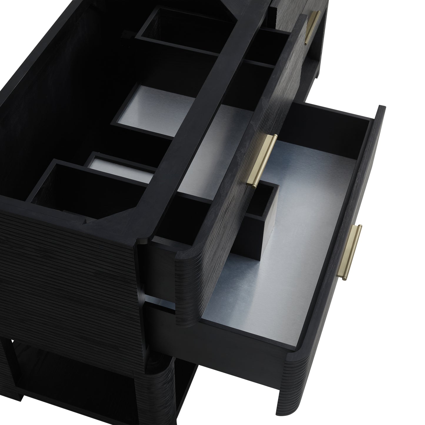 Renovate for Less Atlanta Lucian 72" Double Vanity, Carbon Oak w/ 3 CM White Zeus Silestone Top
