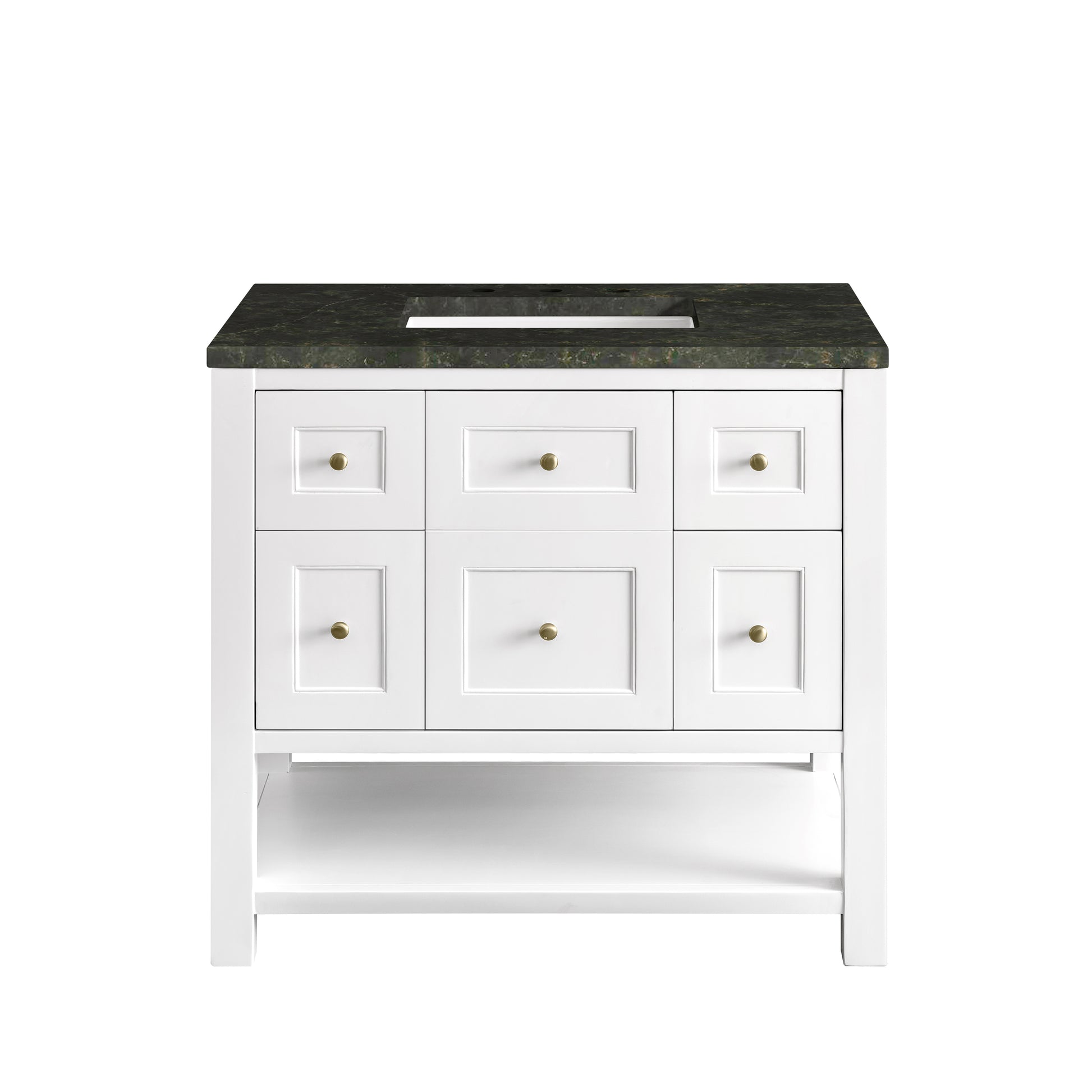 Renovate for Less Atlanta Breckenridge 36" Single Vanity, Bright White, w/ 3 CM Phantome Eclos Top