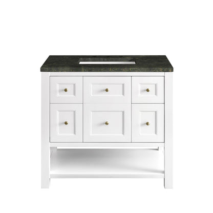 Renovate for Less Atlanta Breckenridge 36" Single Vanity, Bright White, w/ 3 CM Phantome Eclos Top