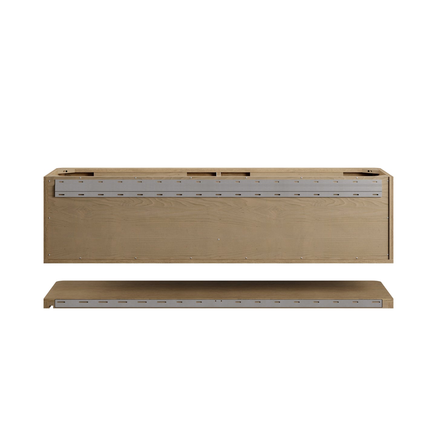 Renovate for Less Atlanta Allamari 72" Double Vanity, Dune Mist w/ 3 CM Siberian Silestone Top