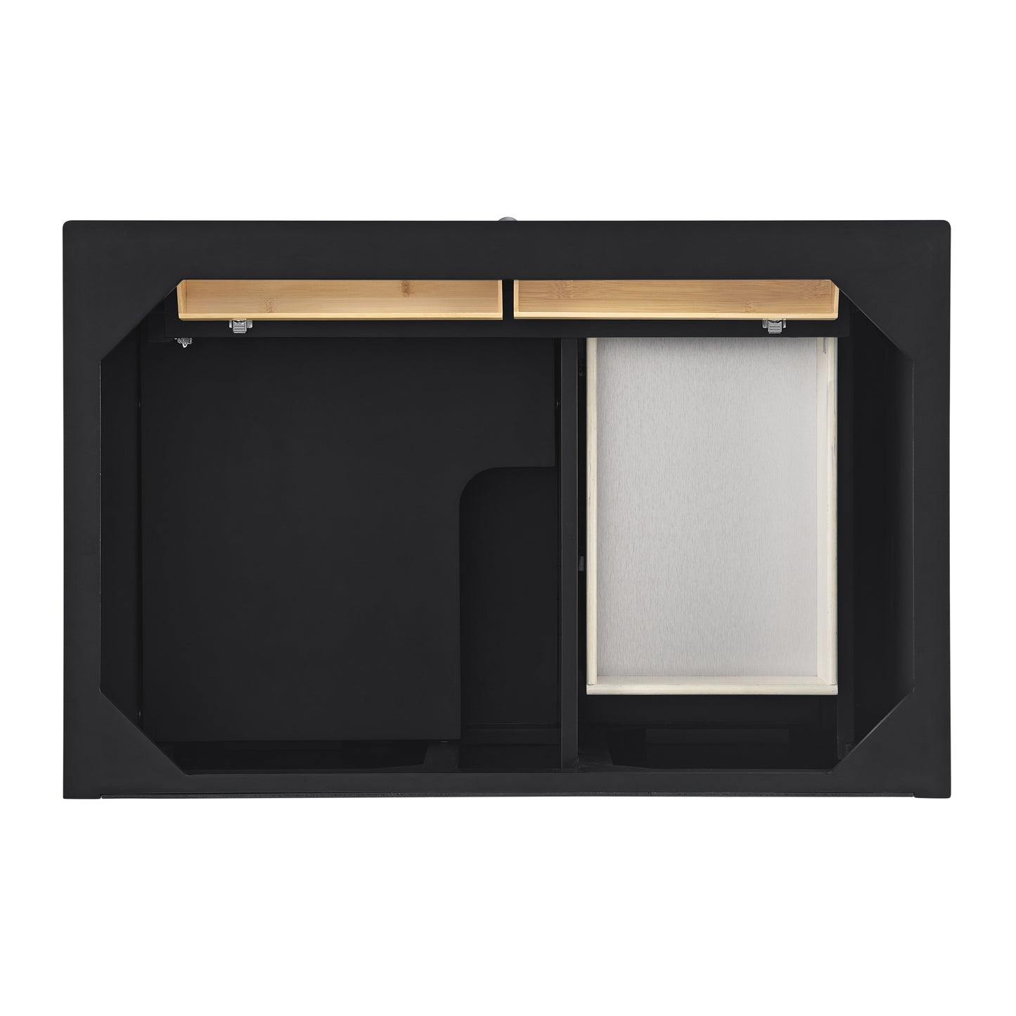 Renovate for Less Atlanta Lorelai 36" Single Vanity, Black Onyx, w/ 3 CM Tajnar Eclos Top