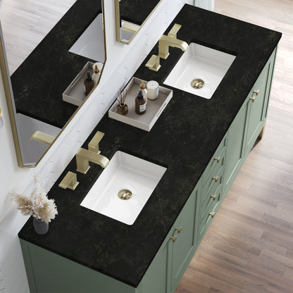 Renovate for Less Atlanta Chicago 72" Double Vanity, Smokey Celadon, w/ 3 CM Phantome Eclos Top