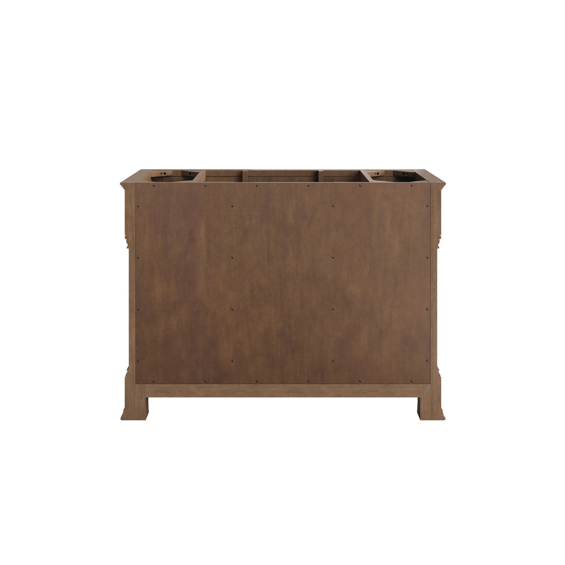 Renovate for Less Atlanta Brookfield 48" Single Vanity, Pecan w/ 3 CM Ethereal Noctis Silestone Top