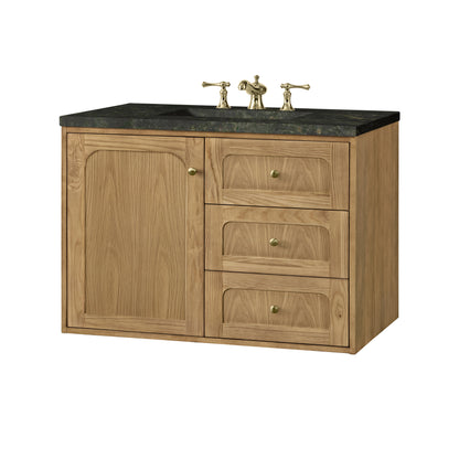 Renovate for Less Atlanta Laurent 36" Single Vanity, Light Natural Oak, w/ 3 CM Phantome Eclos Top
