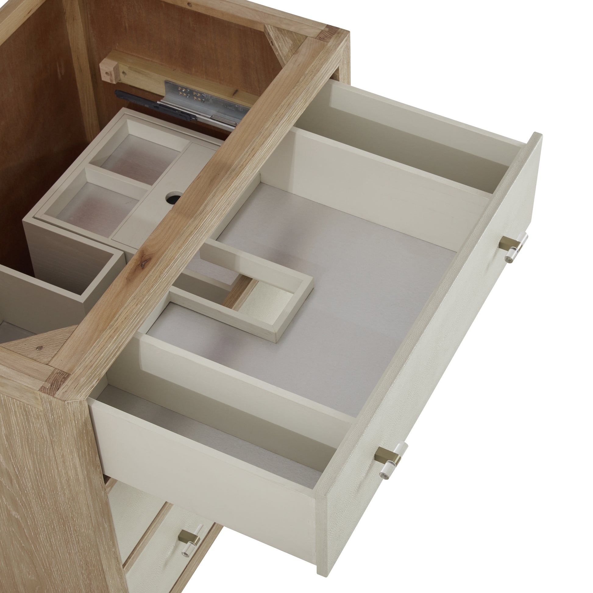 Renovate for Less Atlanta Celeste 36" Single Vanity, Sunwashed Oak with Embossed Shagreen w/ 3 CM White Zeus Silestone Top