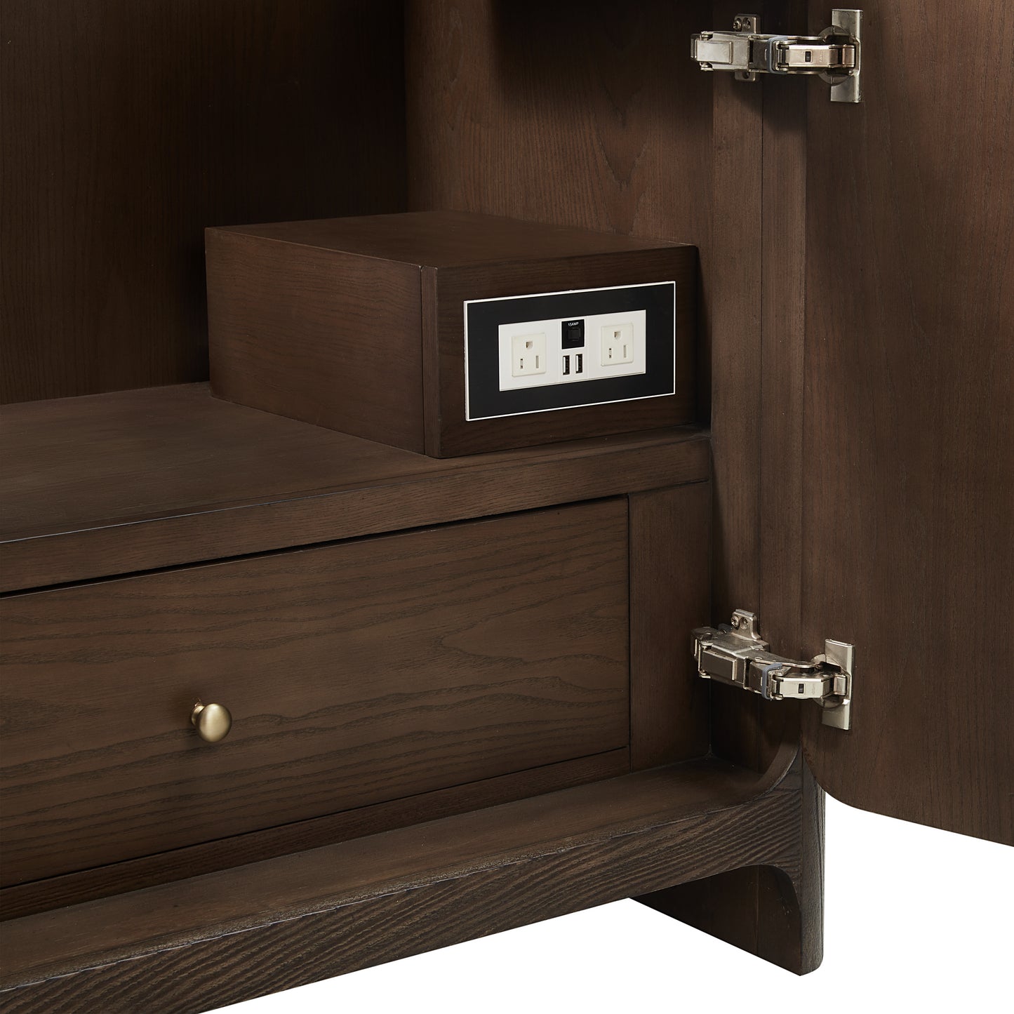 Renovate for Less Atlanta Gracyn 36" Single Vanity, Sable, w/ 3 CM White Zeus Quartz Widespread Top