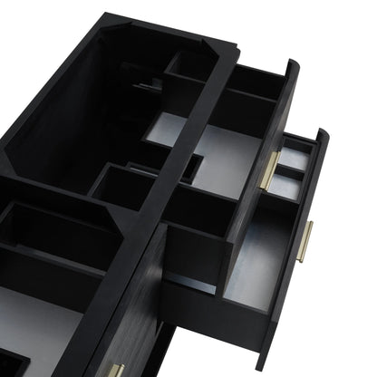 Lucian 72" Double Vanity, Carbon Oak